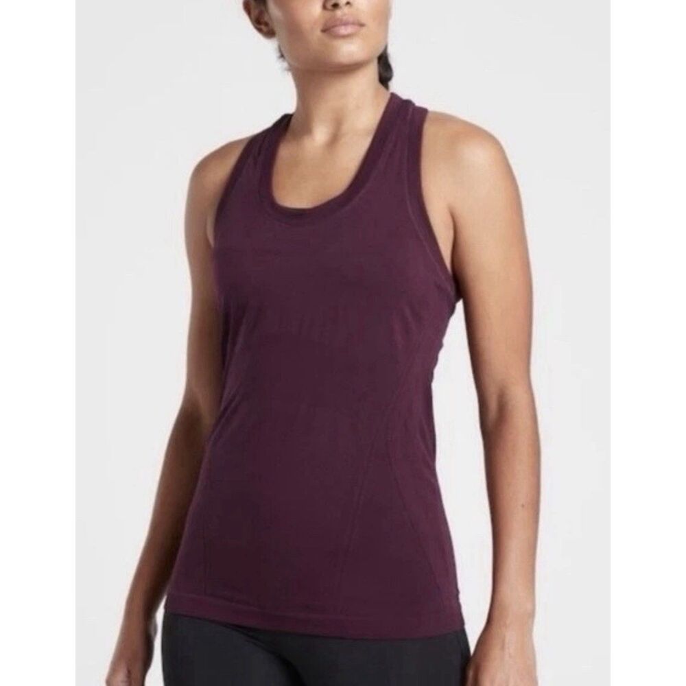 Athleta Momentum Tank Top Spiced Cabernet Maroon, Large (C6)